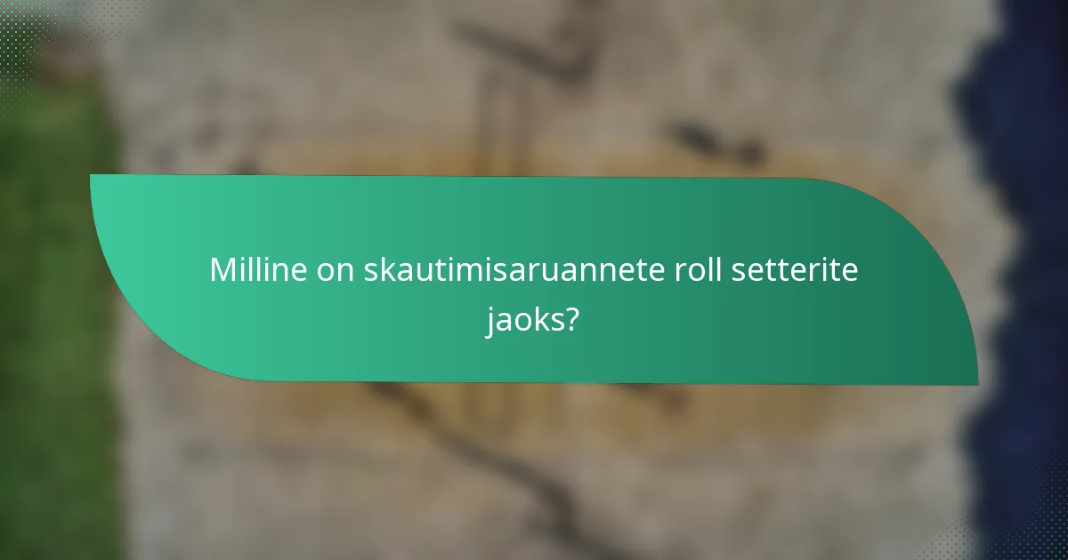 Milline on skautimisaruannete roll setterite jaoks?